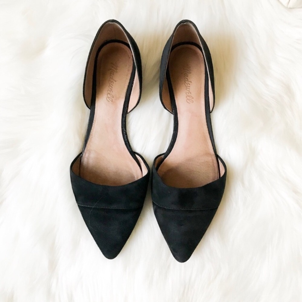 Madewell D'Orsay Black Suede 8.5